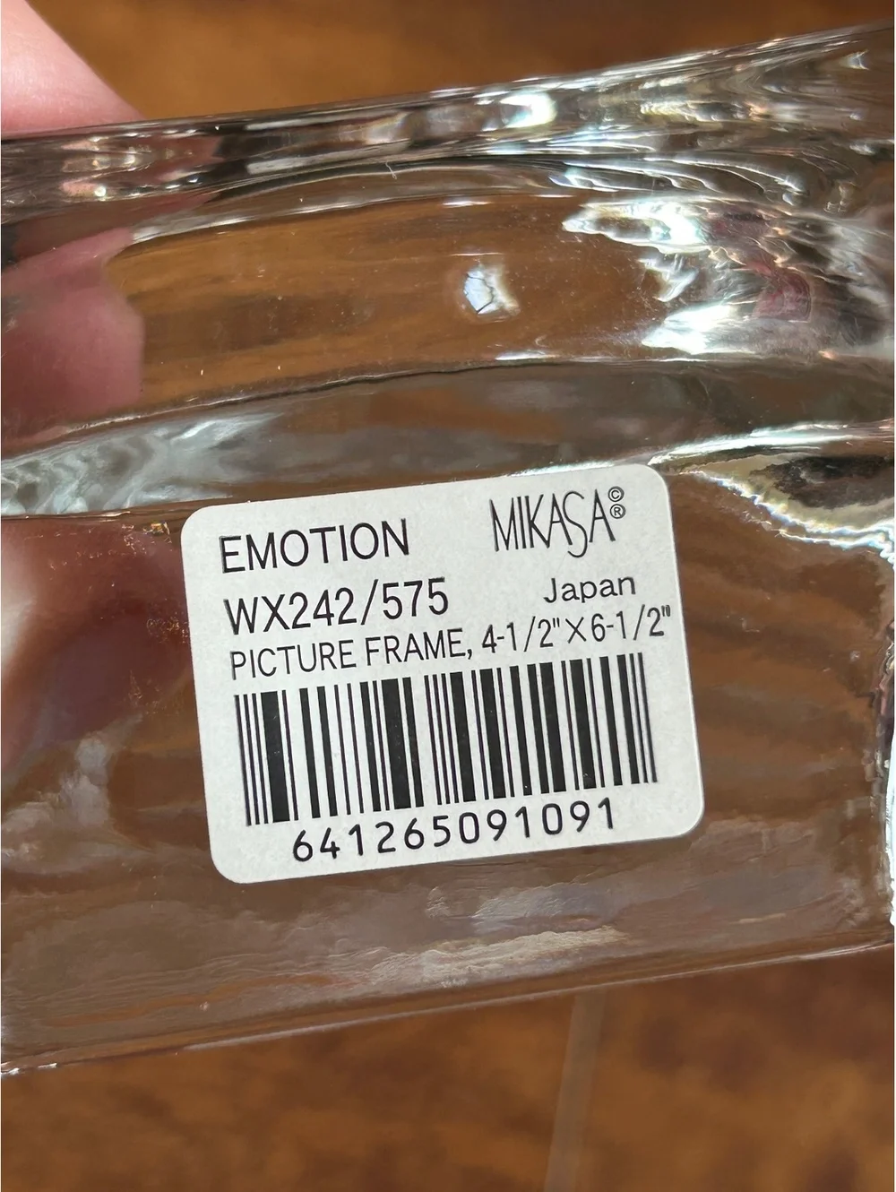 Mikasa Emotion WX242/575 Clear Glass Picture Frame 4.5x6.5 Inches